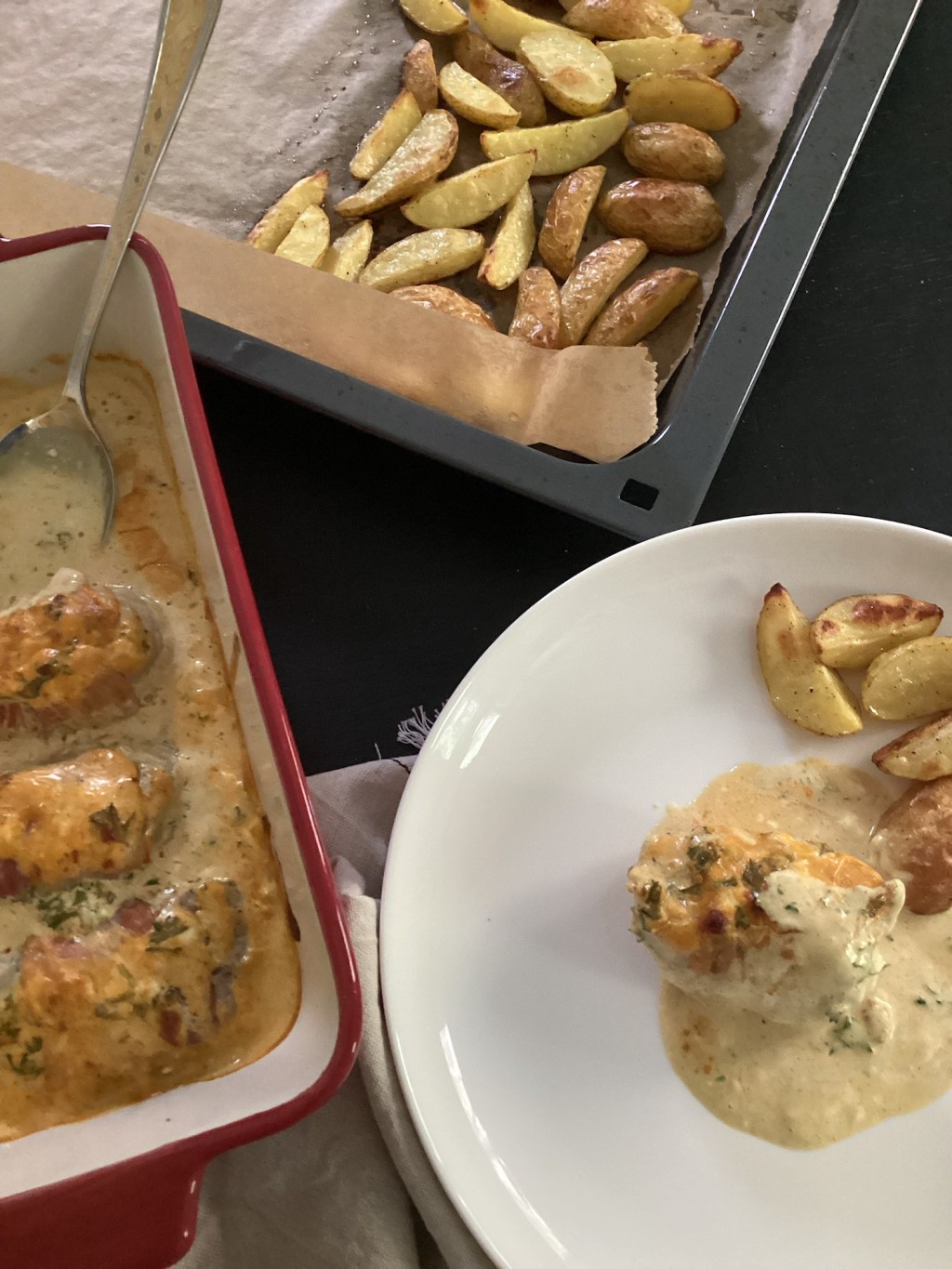 Schweinefiletmedaillons mit Bacon in&nbsp;Currysahne