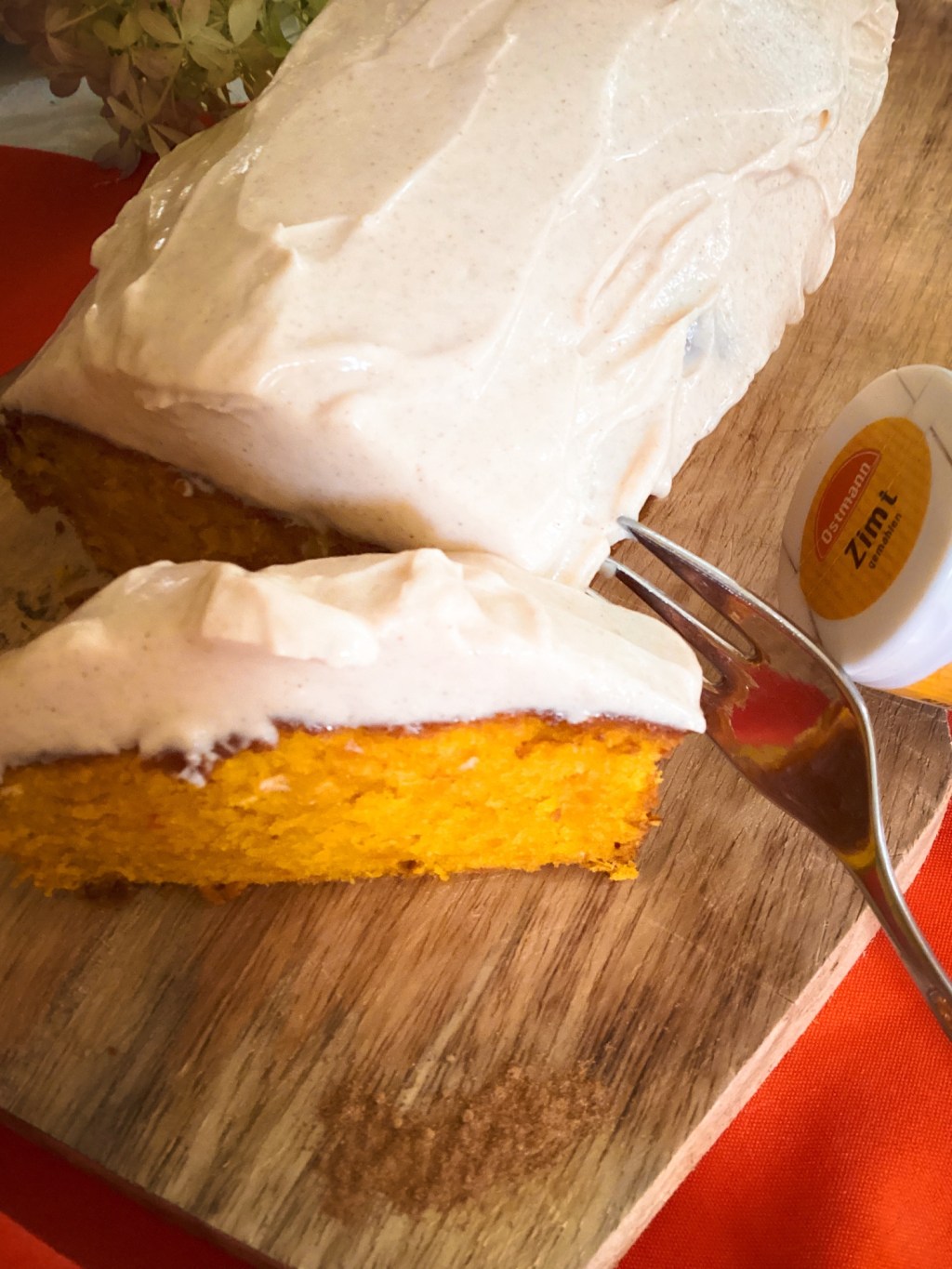 Kürbiskuchen mit Zimtfrischkäse&nbsp;Topping