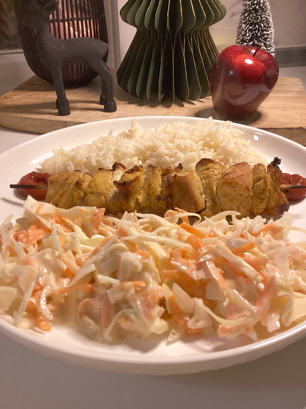 Gegrillte Hähnchenspiesse mit&nbsp;Reis