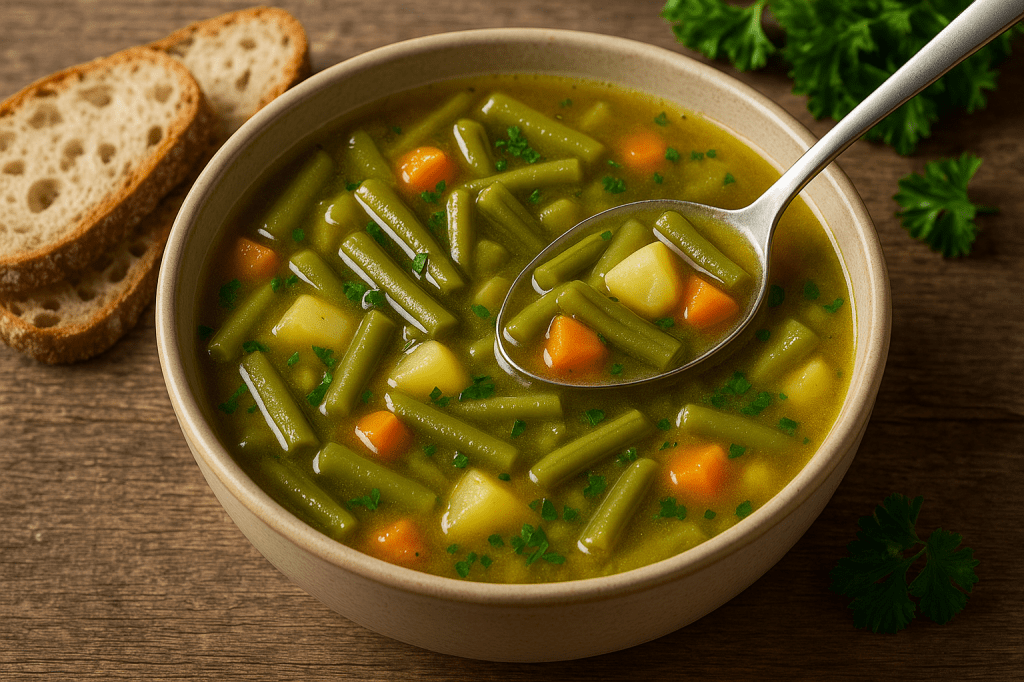 Hausgemachte Grüne Bohnensuppe