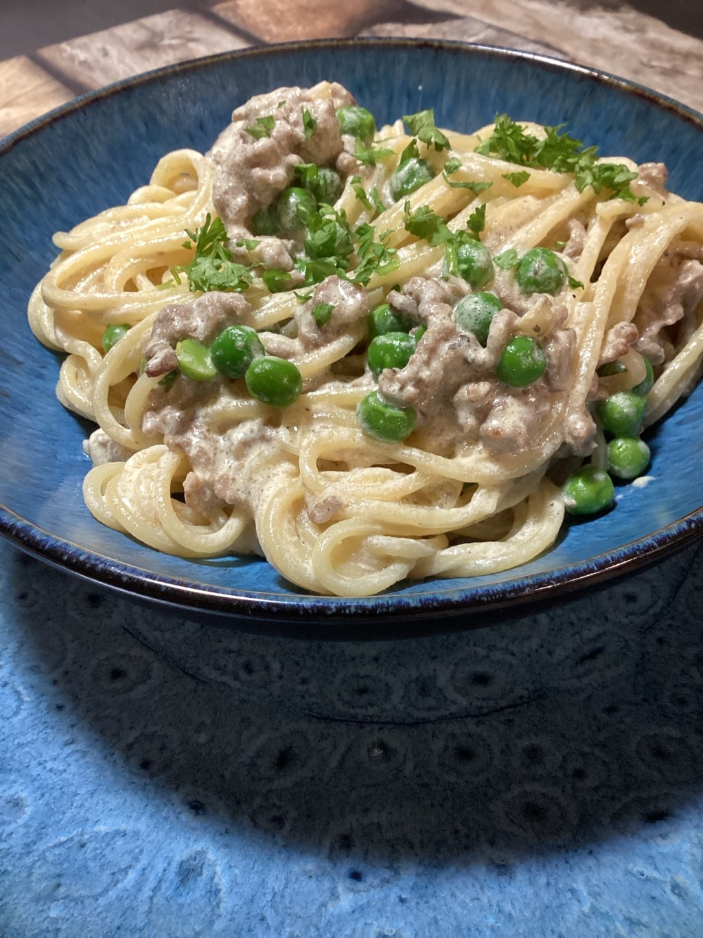 Spaghetti mit Hack & Bresso-Sahnesoße